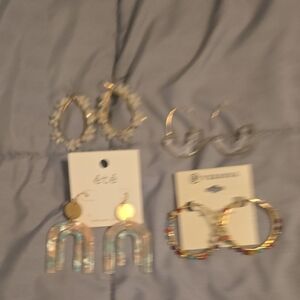 Assorted Hoop and Drop Earrings Set
